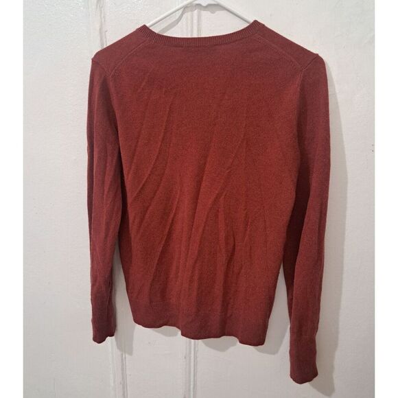Everlane Womens Small Salmon red 100% Cashmere Sweater Pullover - Picture 4 of 7